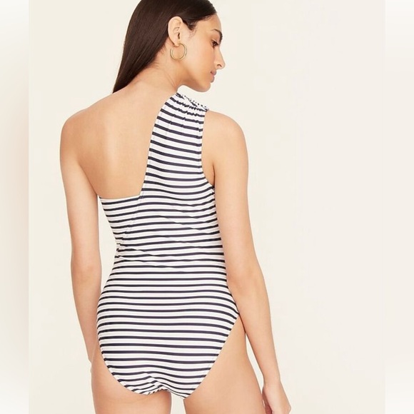 J Crew One Piece Ruched One Shoulder Swimsuit - Picture 2 of 4